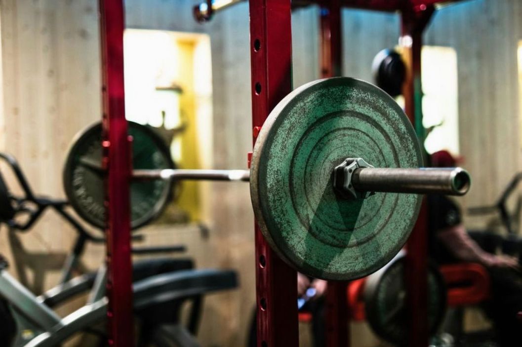 Person exercising at home